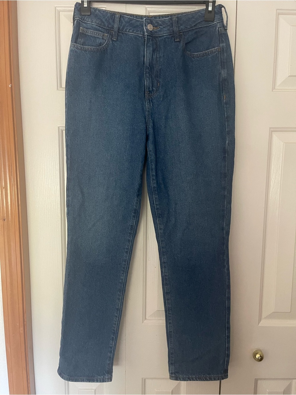 PacSun Mom High-Rise Relaxed Straight Jeans - Dark Blue